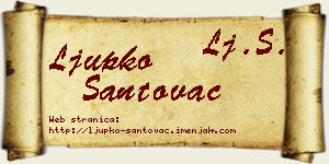 Ljupko Santovac vizit kartica